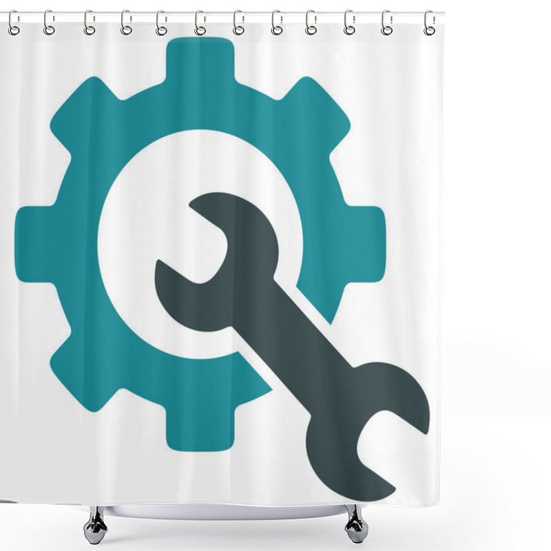 Personality  Service Tools Icon Shower Curtains