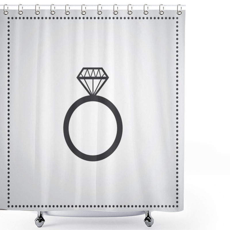 Personality  Diamond Engagement Ring  Shower Curtains