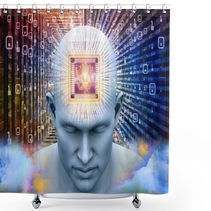 Personality  Virtualization Of Thought Shower Curtains