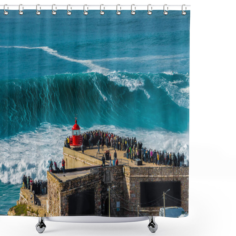 Personality  Big Waves In Nazare, Portugal. Waves Of The Atlantic Ocean In Portugal. Waves For Surfing. Shower Curtains