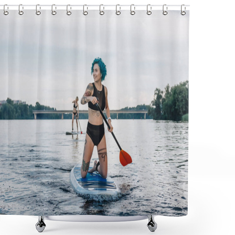 Personality  Sportswomen Shower Curtains