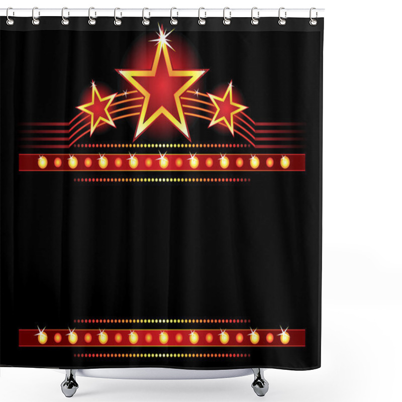 Personality  Stars Over Copyspace Shower Curtains