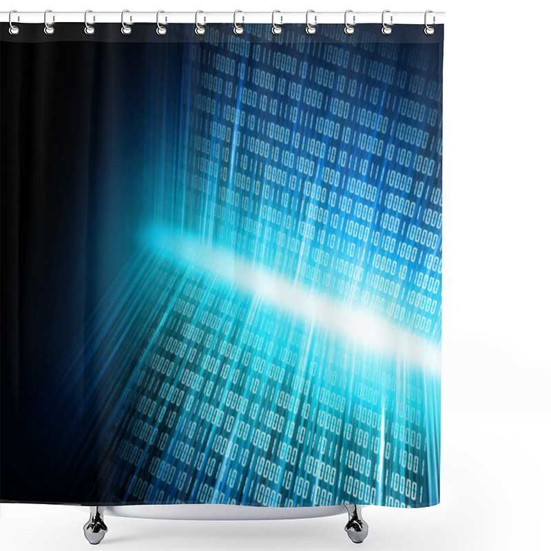 Personality  Abstract Illustration, The Technology Of The Future Ones And Zer Shower Curtains