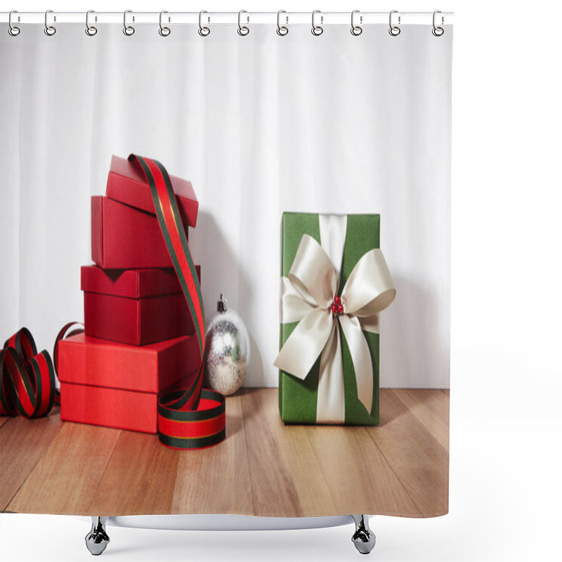 Personality  Christmas Images With Various Props. Shower Curtains