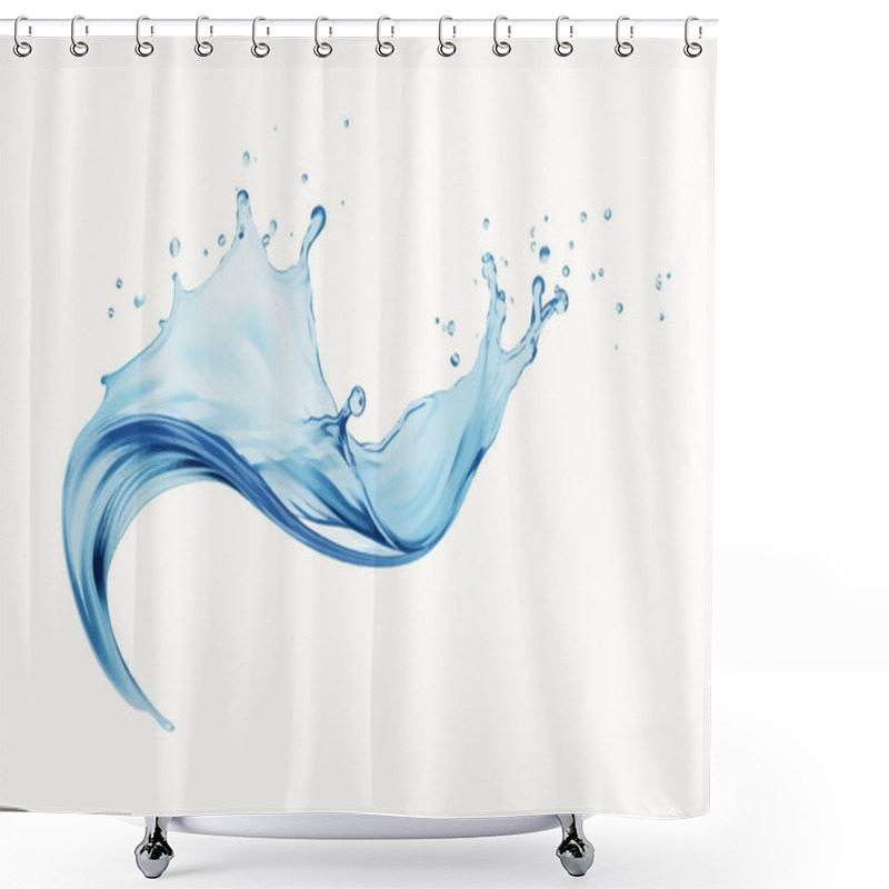 Personality  Water Splash Isolated Vector Style Illustration Shower Curtains