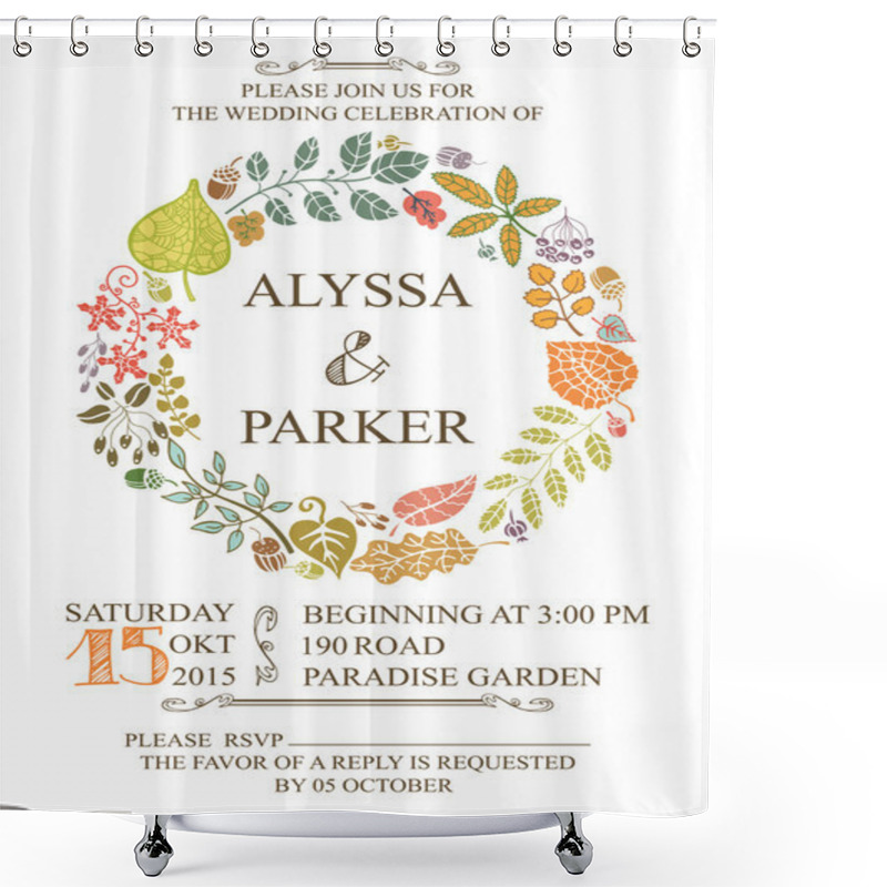 Personality  Autumn Wedding Invitation Shower Curtains