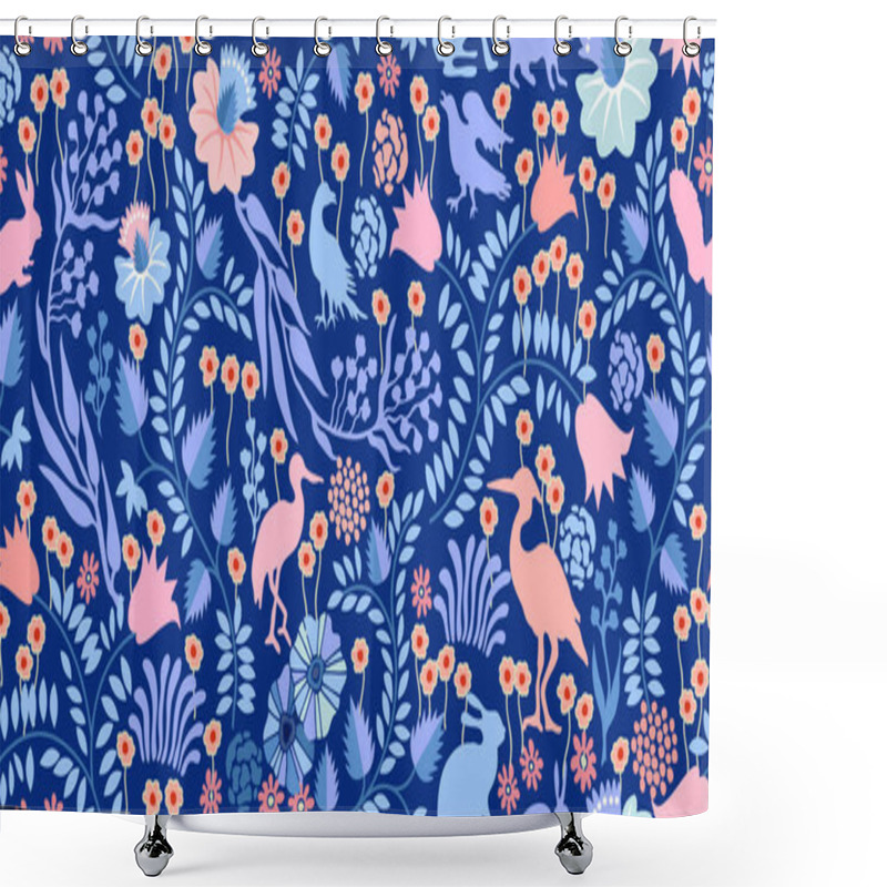 Personality  Dark Summer Forest. Shower Curtains