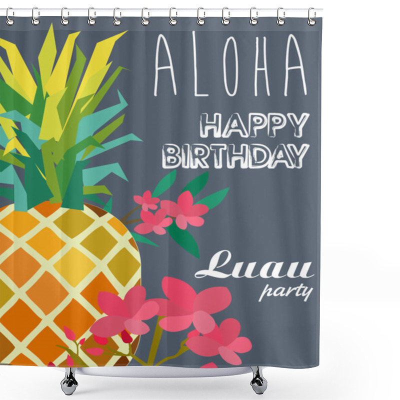 Personality  Aloha Party. Birthday Party Shower Curtains