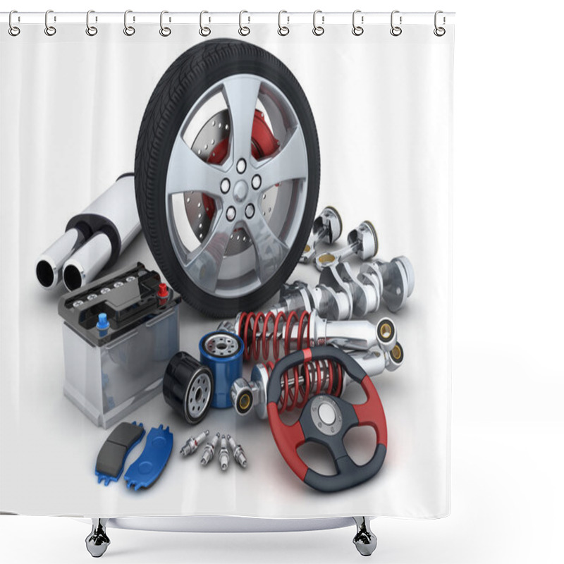 Personality  Car Parts Shower Curtains