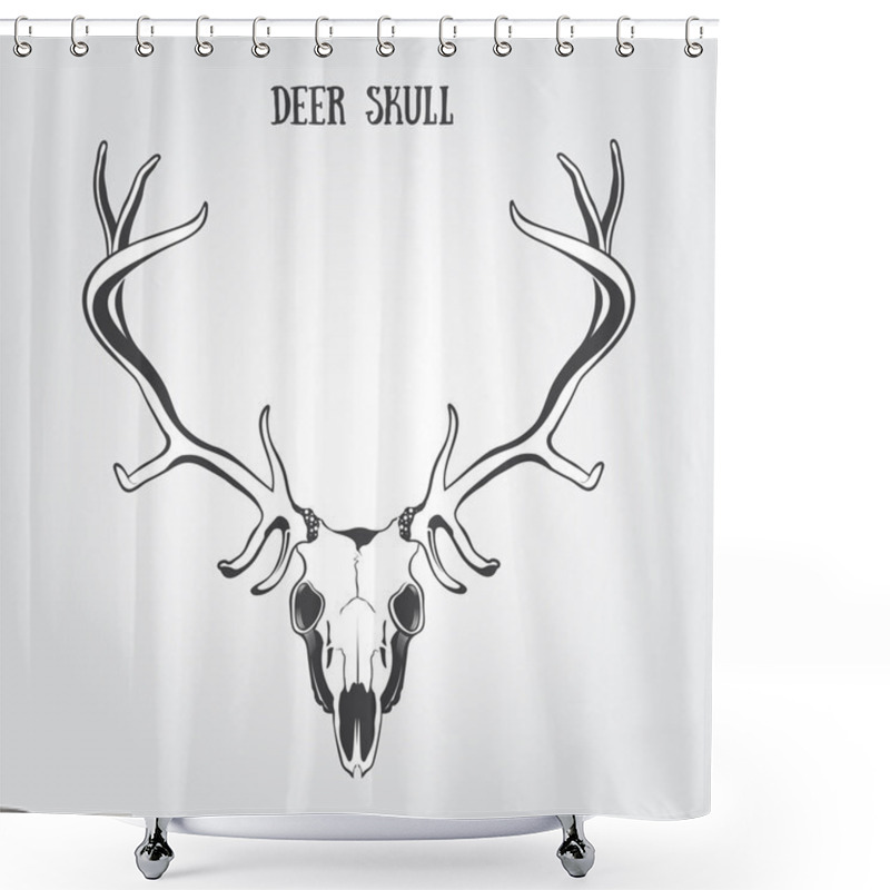 Personality  Deer Skull Shower Curtains