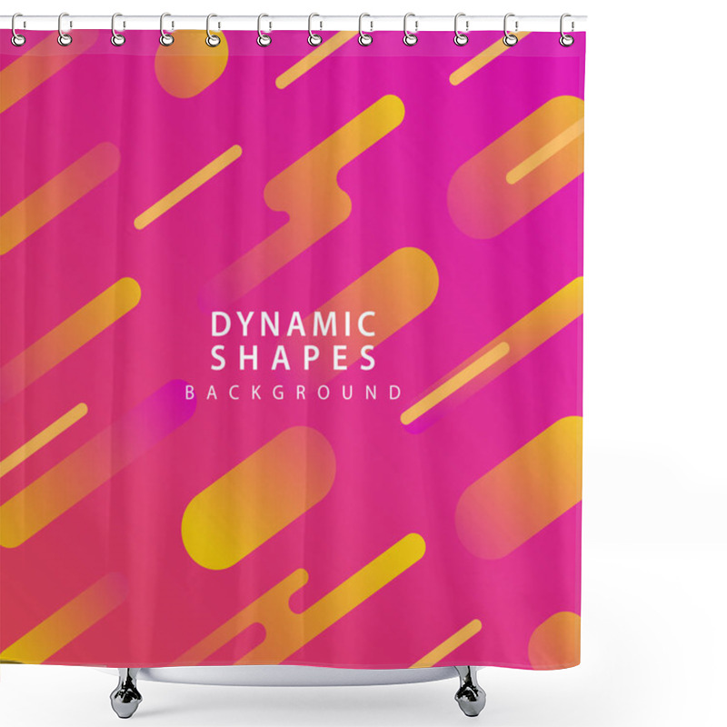 Personality  Modern Dynamic Shapes Style Background. Combination Modern Style Abstraction With Composition Made Of Various Rounded Shapes Background. Shower Curtains