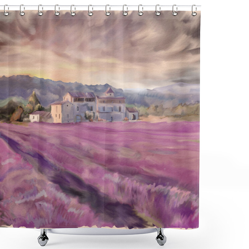 Personality  Lavender Field Shower Curtains