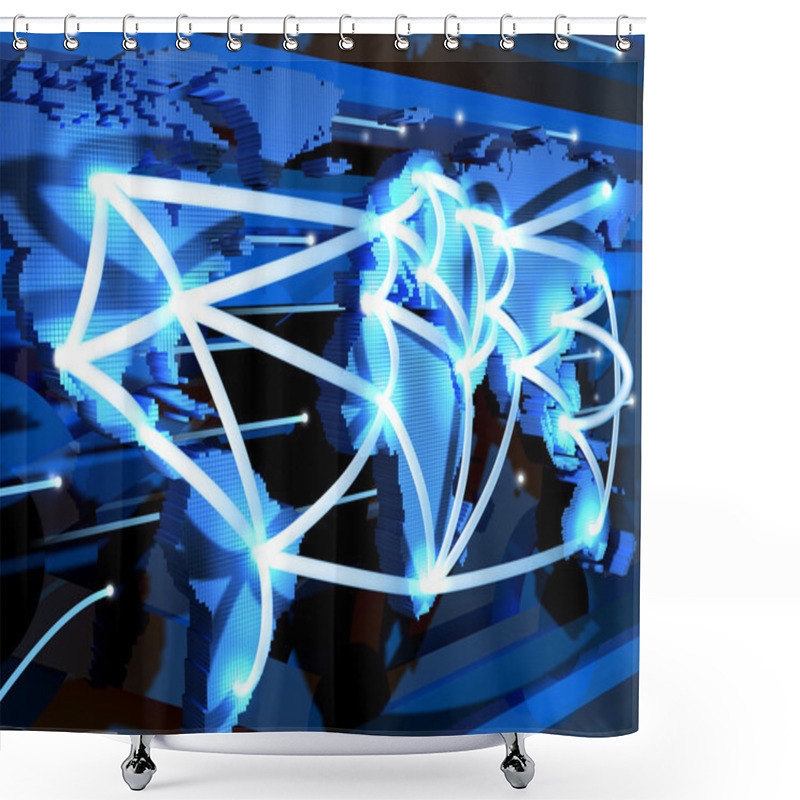 Personality  Globalization Shower Curtains