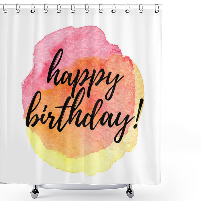 Personality  Happy Birthday Greeting Card  Shower Curtains