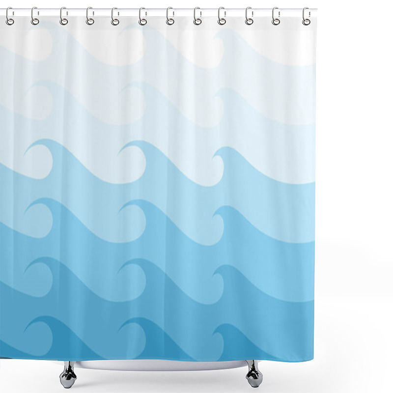 Personality  Abstract Water Wave Vector Illustration Design Background Shower Curtains