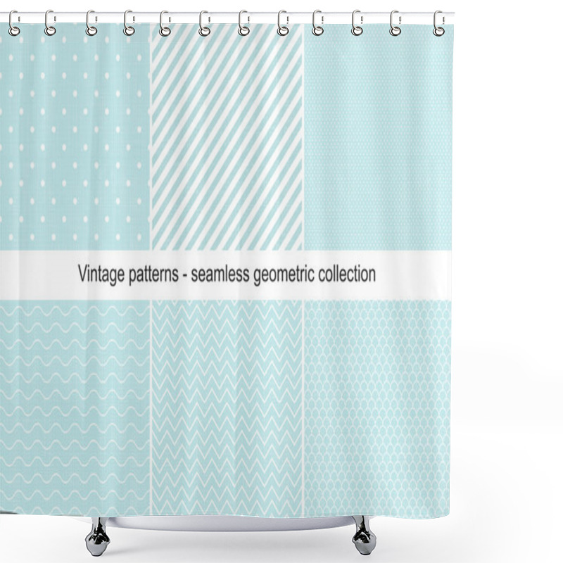 Personality  Collection Of Seamless Geometric Patterns  Shower Curtains