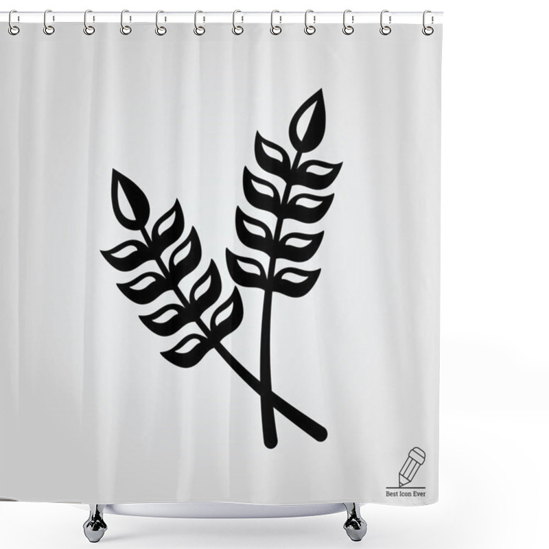 Personality  Wheat Ears Icon Shower Curtains