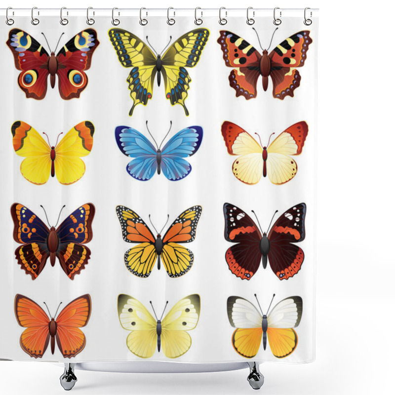 Personality  Butterfly Set Shower Curtains