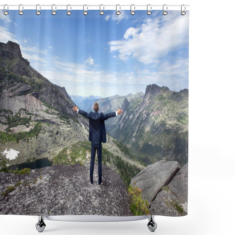 Personality  Portrait Of A Young Man Shower Curtains