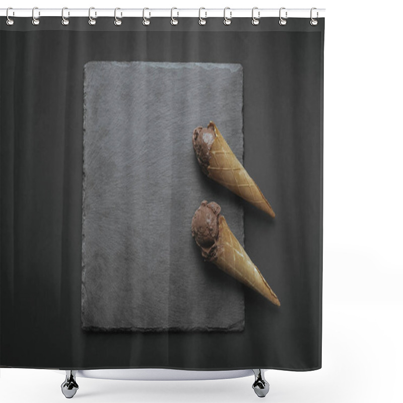 Personality  Homemade Chocolate Ice Cream Shower Curtains