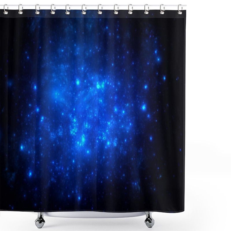 Personality  Dark Deep Space Starfield Shower Curtains