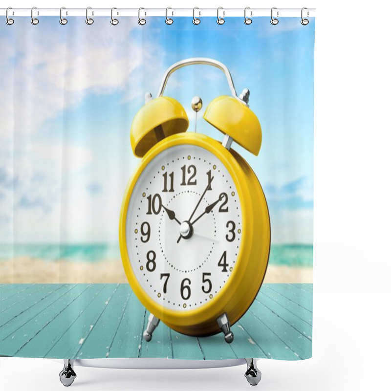 Personality  Clock, Alarm, Countdown. Shower Curtains