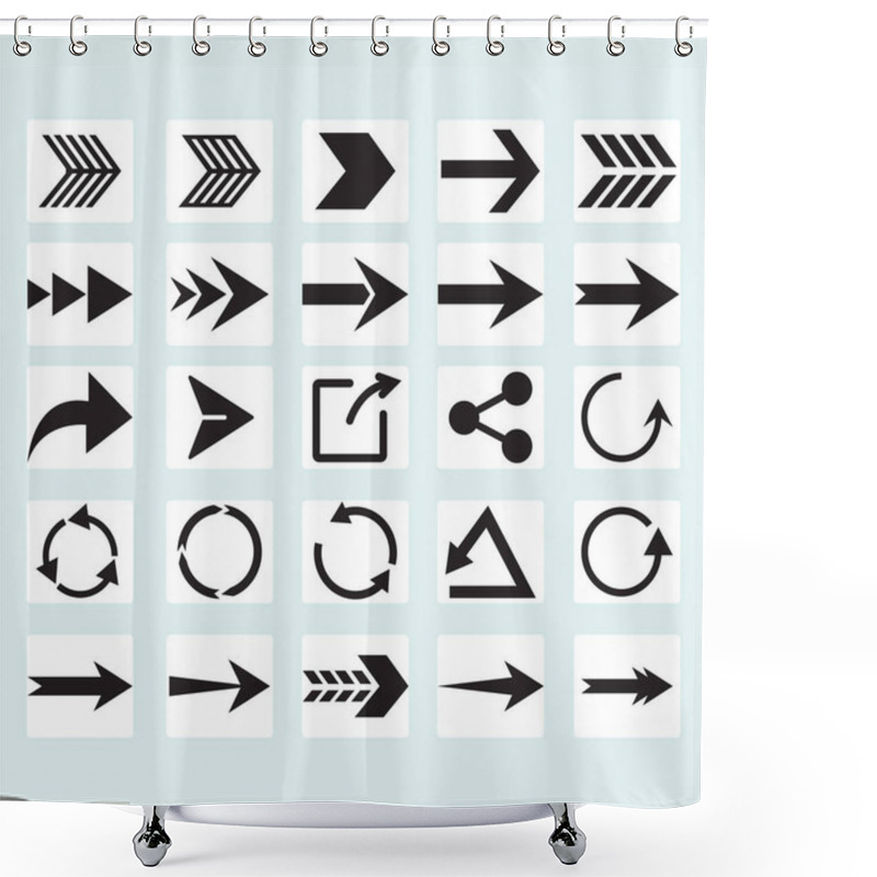 Personality  Simple Vector Arrows For Apps Shower Curtains