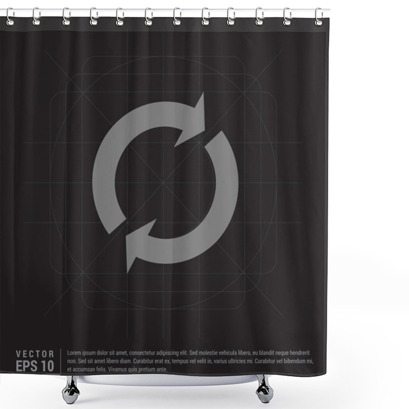 Personality  Reload Arrows Icon Shower Curtains