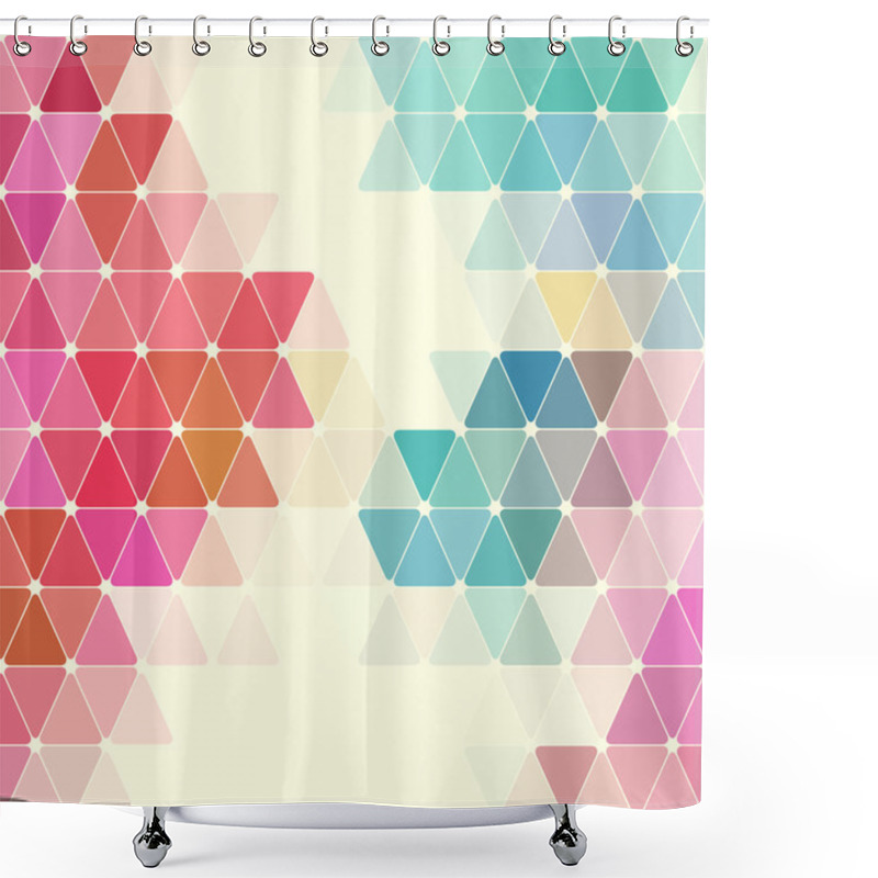 Personality  Vector Geometric Pattern Shower Curtains