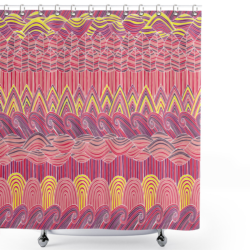 Personality  Collage Seamless Pattern  Shower Curtains