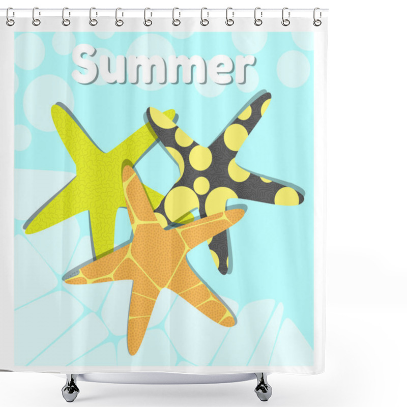 Personality  Summer Holiday Vector Background Shower Curtains