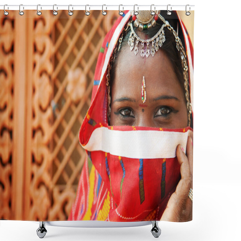 Personality  Traditional Indian Woman Shower Curtains