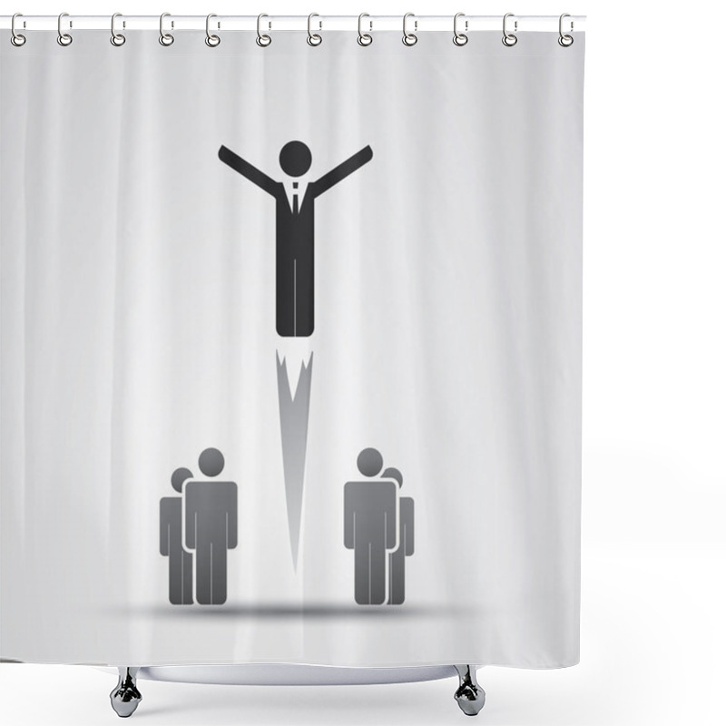 Personality  Boost Your Career - Business Icon Design Shower Curtains