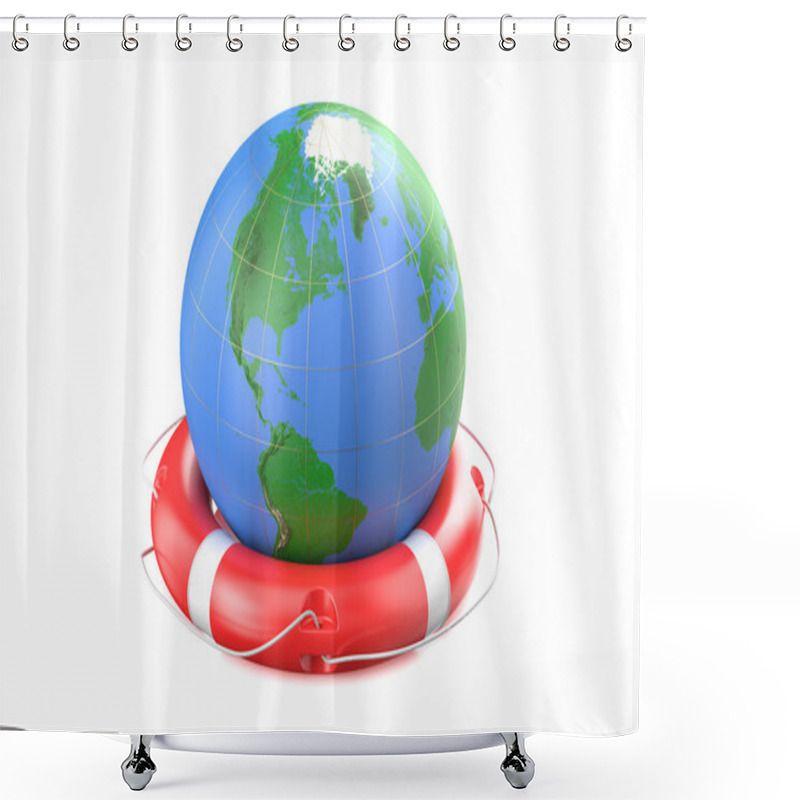 Personality  Save The World Concept Shower Curtains