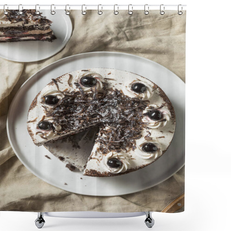 Personality  Sweet Homemade Black Forest Cake Ready To Eat Shower Curtains