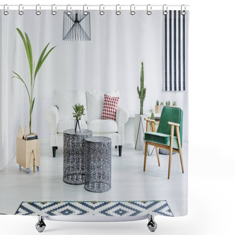 Personality  Room With Scandinavian Design Shower Curtains