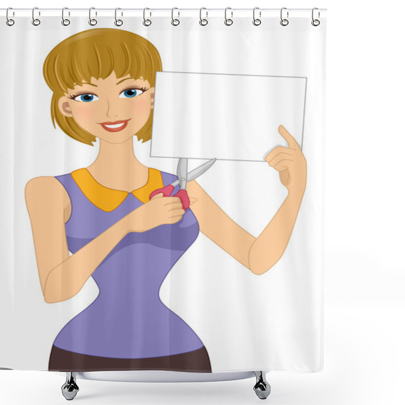 Personality  Paper Crafts Girl Shower Curtains