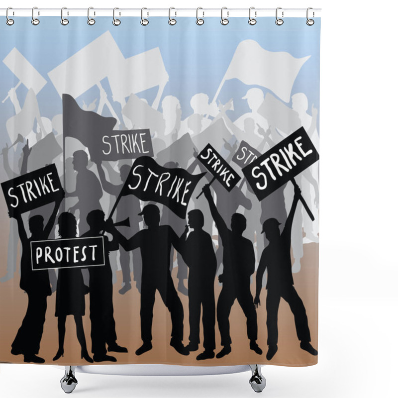 Personality  Workers Strike And Protest Shower Curtains