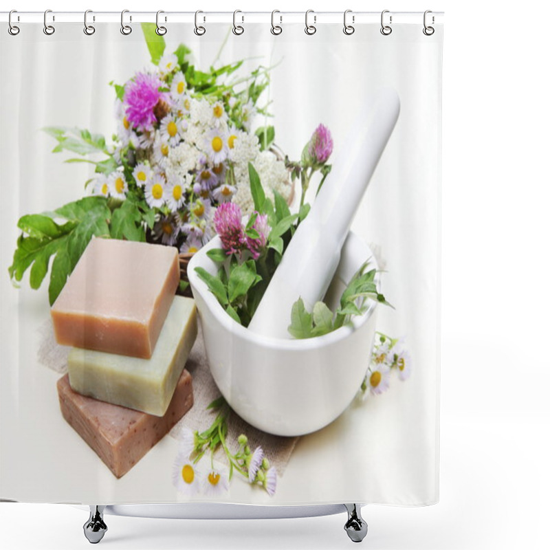 Personality  Herbal Spa Composition Shower Curtains