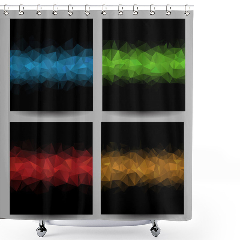 Personality  Backgrounds With Abstract Triangles Shower Curtains