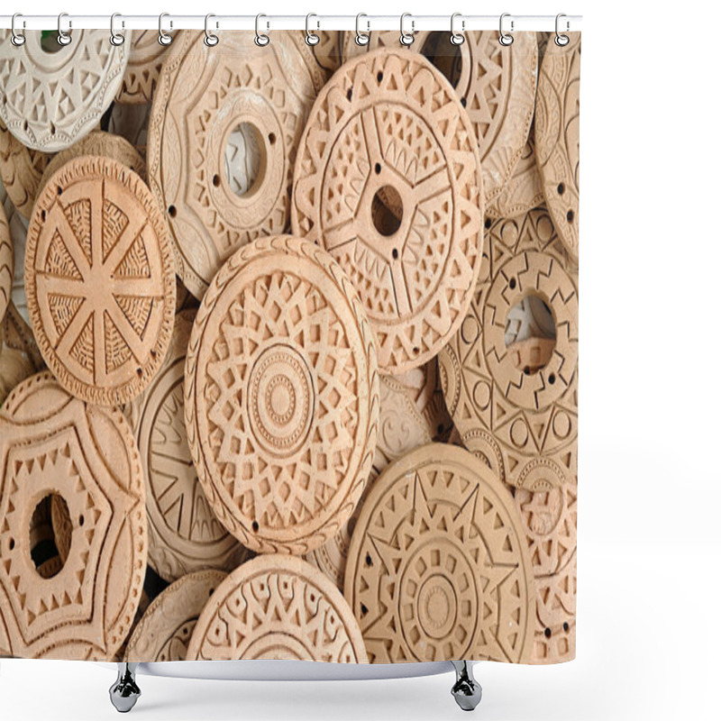 Personality  Ethnic Clay Jewelry Shower Curtains