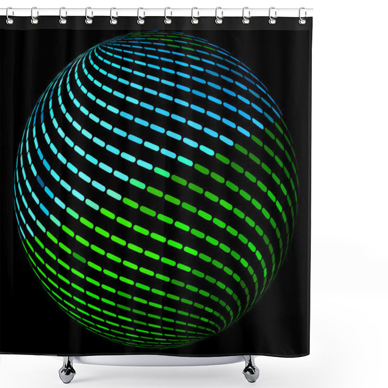 Personality  Abstract Globe. Shower Curtains