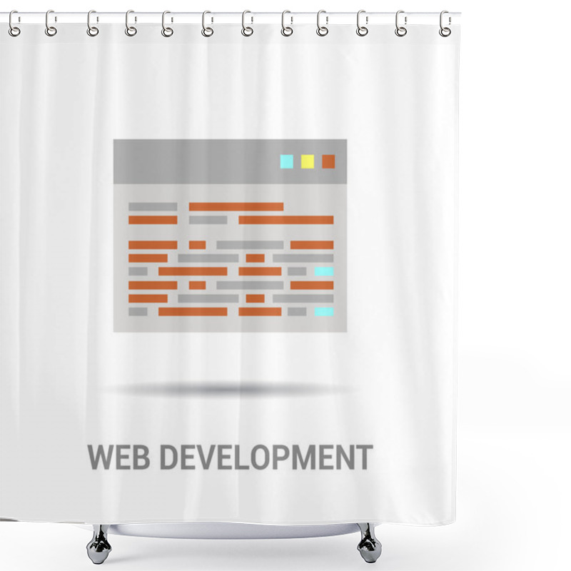 Personality  Web Development Icon Shower Curtains