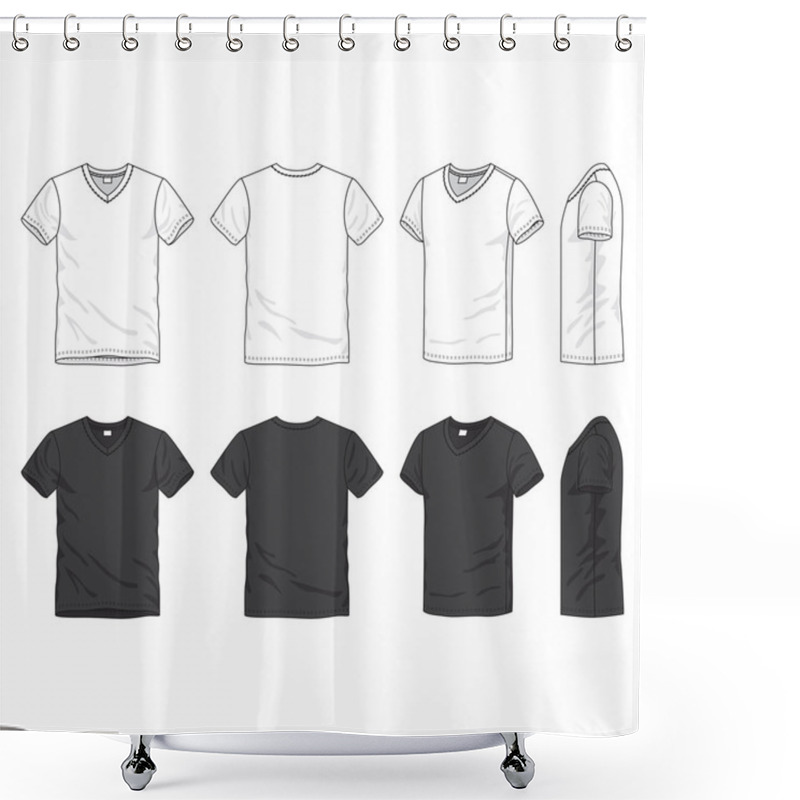 Personality  Blank T-shirt Shower Curtains