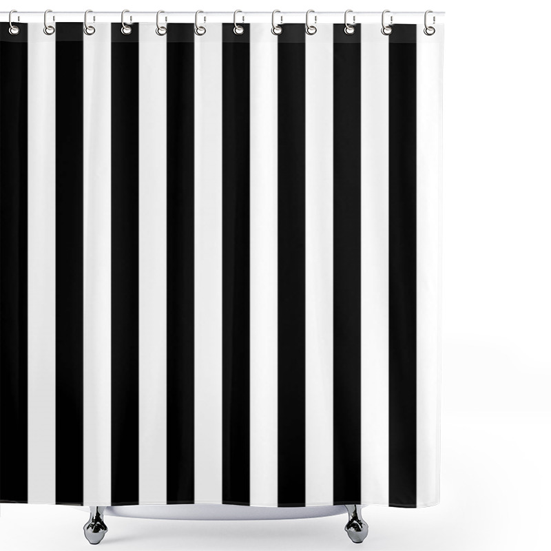 Personality  Zebra Crosswalk. Black And White Pattern Strips. Seamless Texture Background. 3d Abstract Lines Illustration Shower Curtains