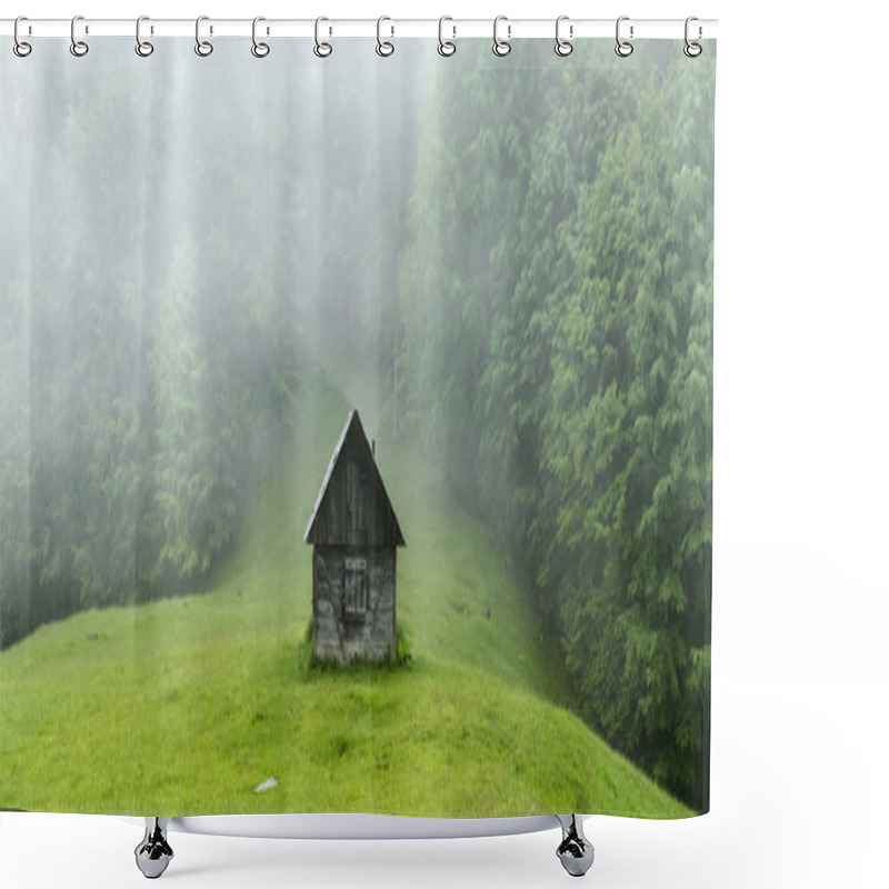 Personality  Alone Cabin In The Woods Shower Curtains