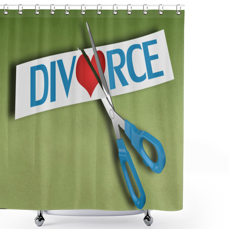 Personality  Divorce Concept Shower Curtains