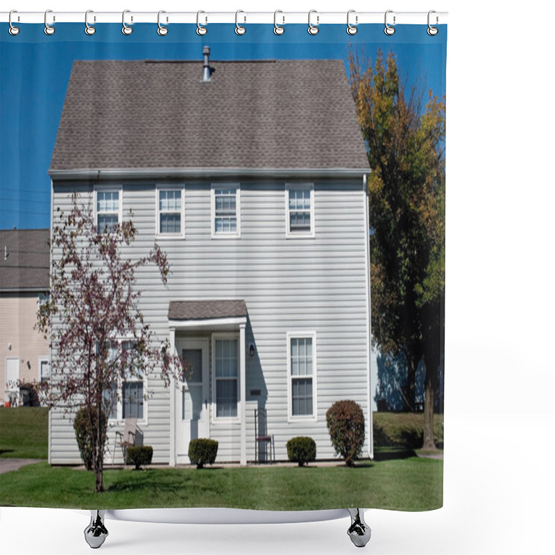 Personality  Little Blue House Shower Curtains