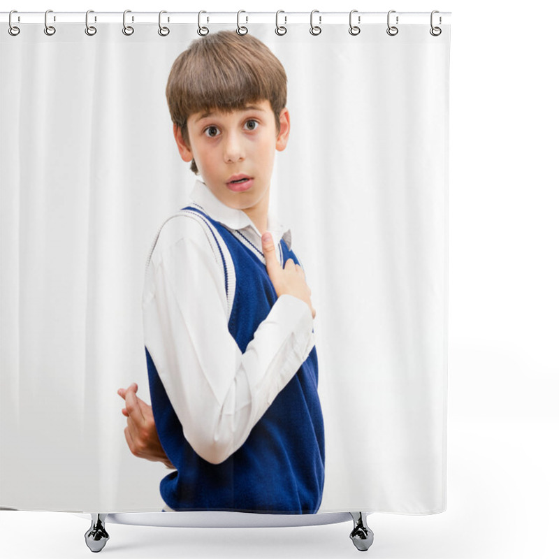 Personality  Tricky Boy. Shower Curtains