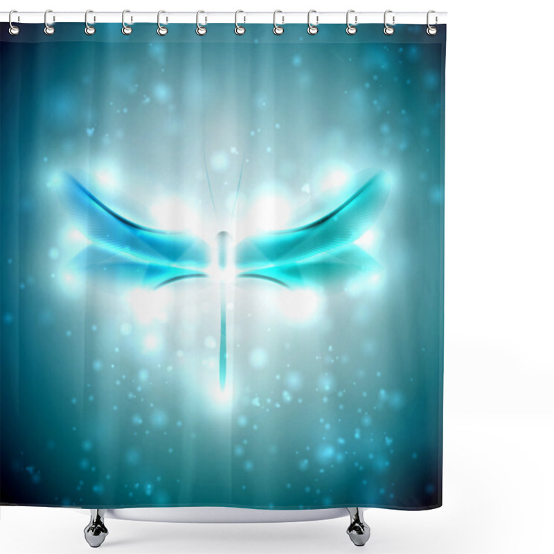 Personality  Abstract Dragonfly Shower Curtains